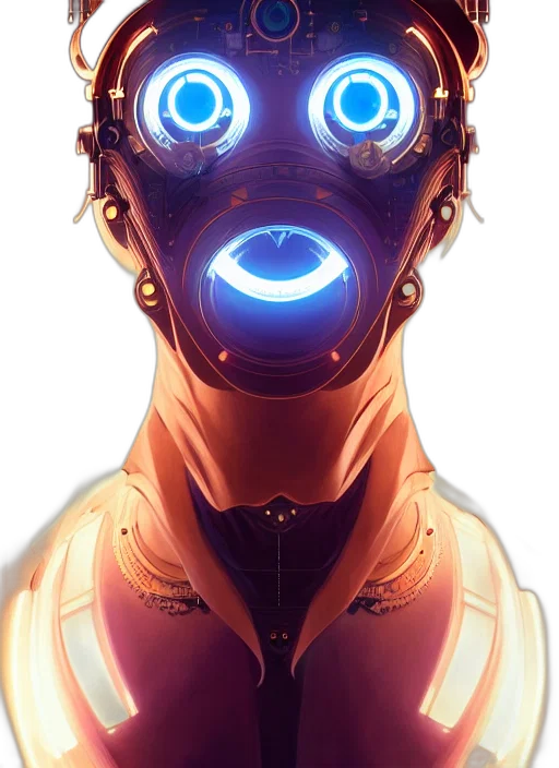 robot, mask, face, creature transparent PNG cut-out