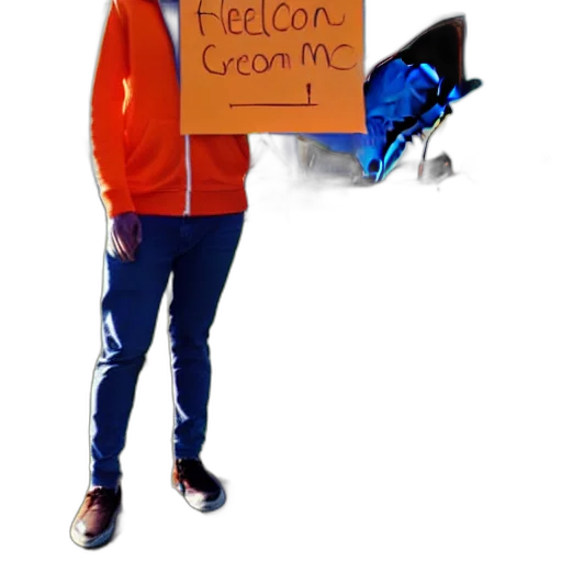 staff, jacket, weapon, robot transparent PNG cut-out