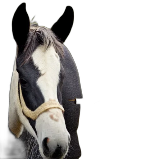 animal, hat, staff, face, photorealistic, 3d render, horse, smoking transparent PNG cut-out