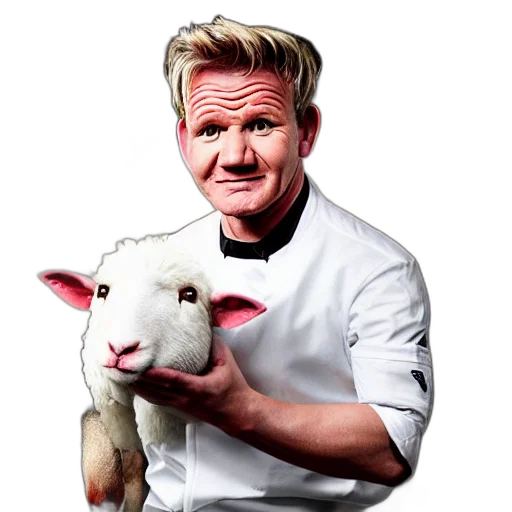 animal, food, face, gordon, ramsay, sheep transparent PNG cut-out