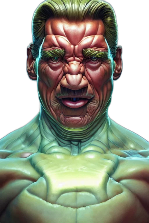face, mask, creature, comic book art, concept art, photorealistic, 3d render, green transparent PNG cut-out
