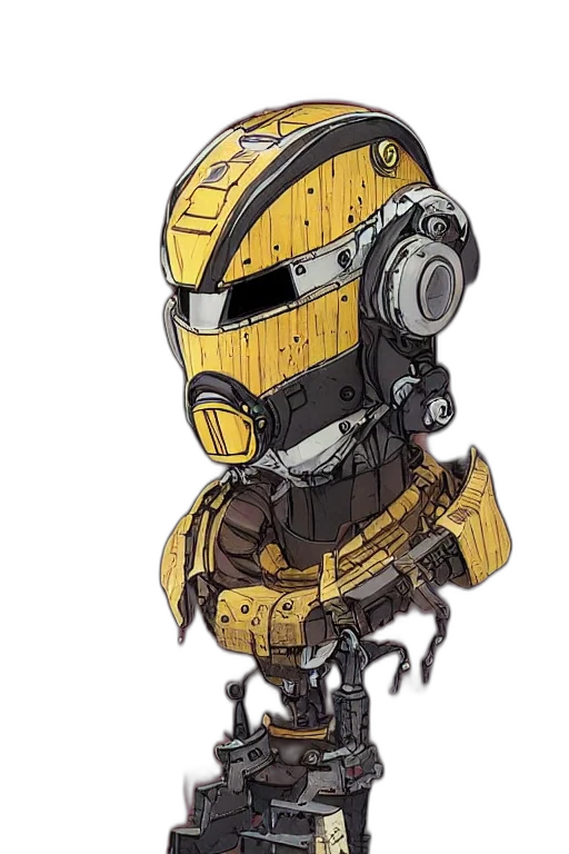 robot, mask, concept art, cyberpunk transparent PNG cut-out
