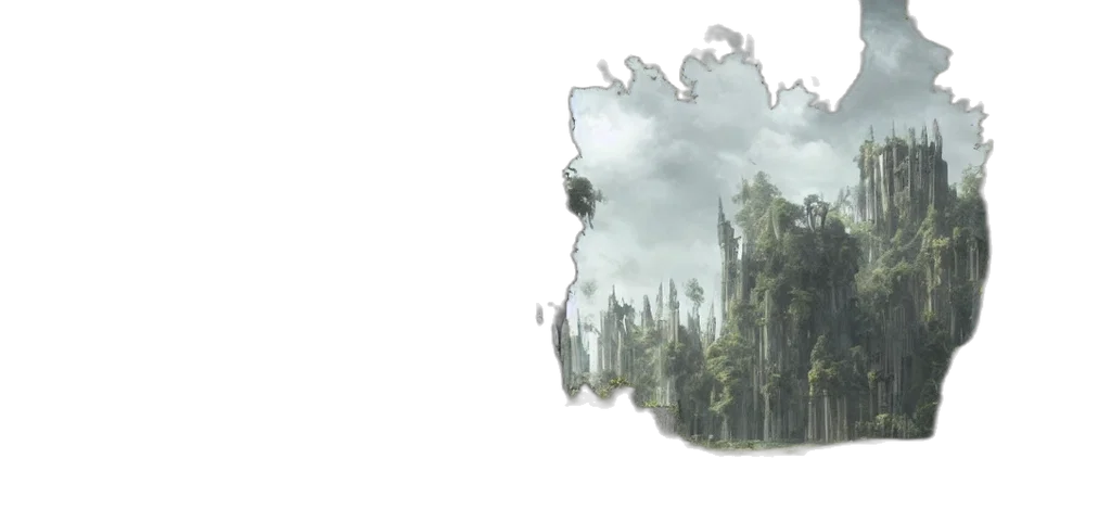 tree, dragon, crown, sword transparent PNG cut-out