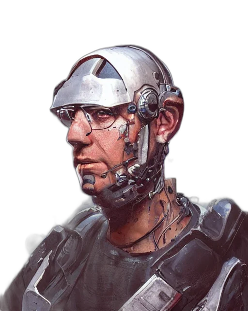 robot, face, mask, cyberpunk transparent PNG cut-out