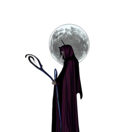 staff, umbrella, creature, hat transparent PNG cut-out