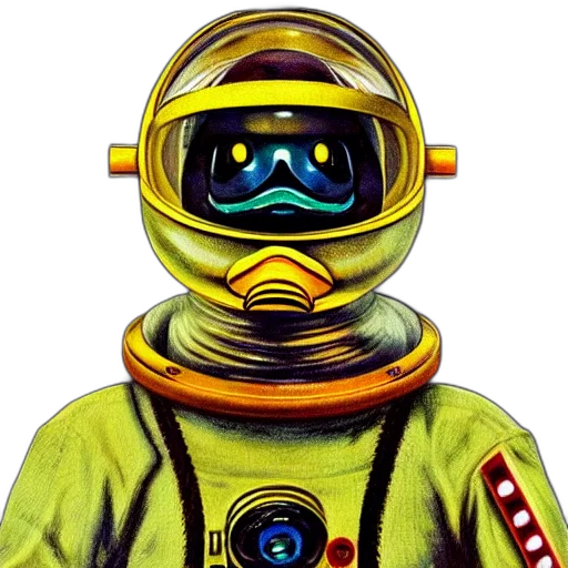 mask, robot, staff, face, comic book art, concept art, pixel art, photorealistic transparent PNG cut-out
