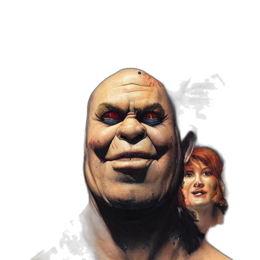 mask, face, creature, comic book art transparent PNG cut-out