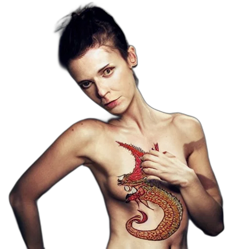 jewelry, dragon, dress, photorealistic transparent PNG cut-out