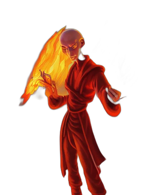 staff, mask, concept art, fantasy art, pixel art, comic book art, fire, red transparent PNG cut-out