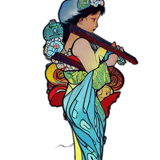 dress, staff, concept art, pixel art, fantasy art, cartoon, colorful, blue transparent PNG cut-out
