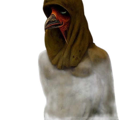 mask, creature, staff, face transparent PNG cut-out