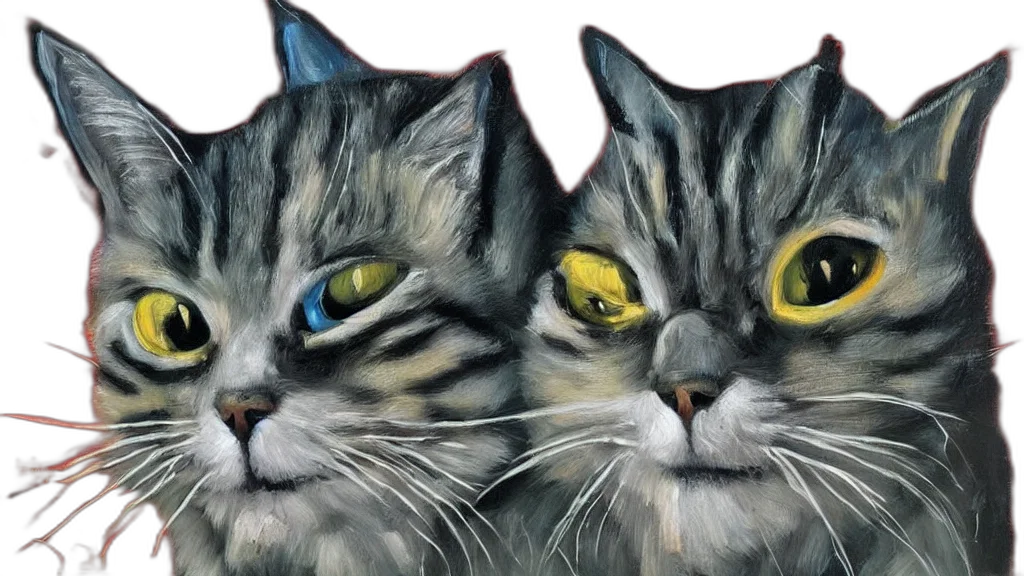 photorealistic, oil painting, concept art, watercolor, original, artwork, cat, jean transparent PNG cut-out