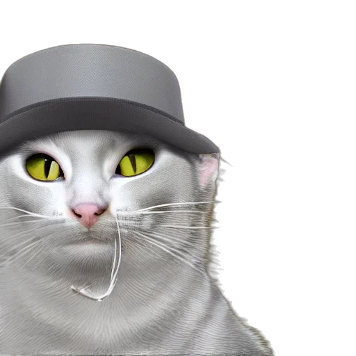 hat, animal, staff, photorealistic transparent PNG cut-out