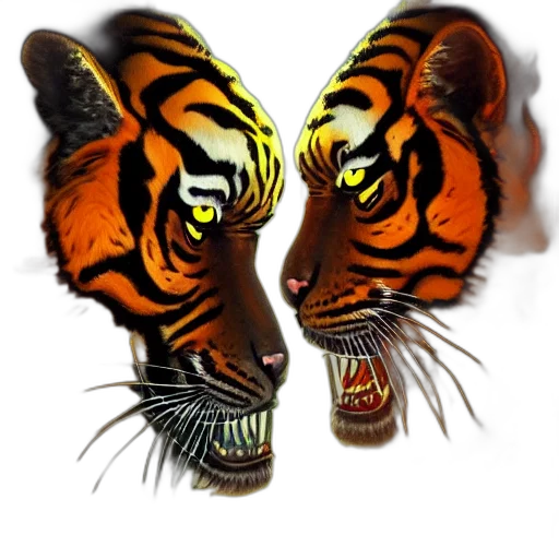 mask, animal, 3d render, concept art, photorealistic, fantasy art, two, headed transparent PNG cut-out