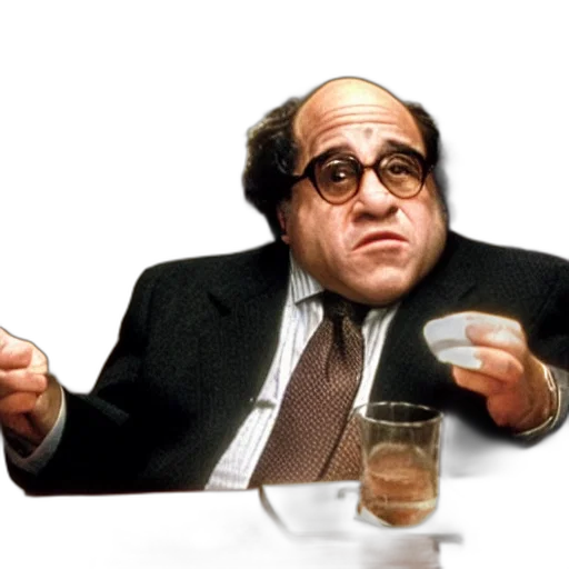 food, face, animal, jacket, concept art, danny, devito, wall transparent PNG cut-out