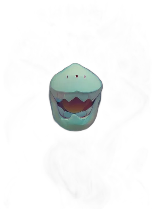 hat, creature, mask, food, 3d render, concept art, pixel art, vaporwave transparent PNG cut-out