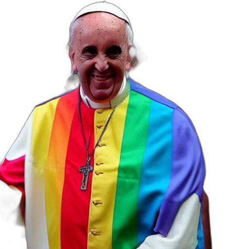 dress, jacket, pope, francis, rainbow, clothes, pride, parade transparent PNG cut-out