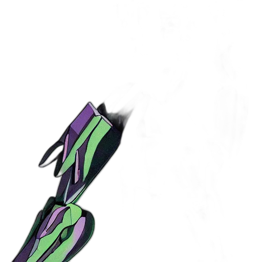 shoes, weapon, mask, hair, concept art, 3d render, anime, photorealistic transparent PNG cut-out