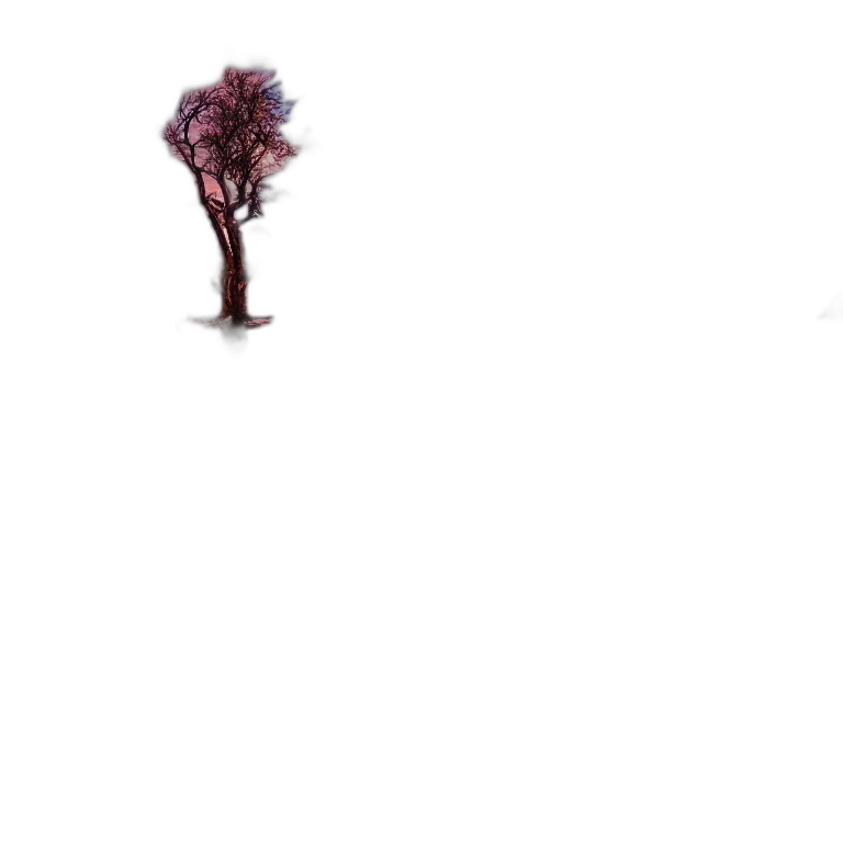 tree, hair, creature, flower, concept art, 3d render, pixel art, anime transparent PNG cut-out