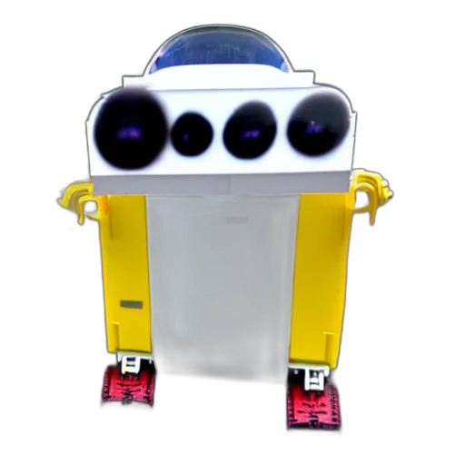 robot, 3d render, concept art, real, life, wall, covered, yogurt transparent PNG cut-out