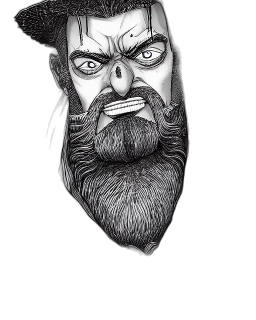 face, creature, mask, comic book art transparent PNG cut-out