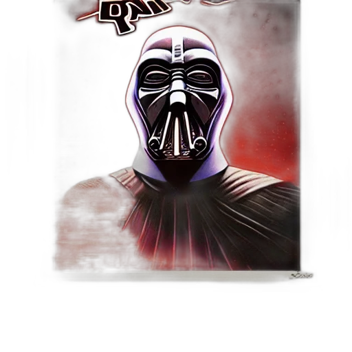 mask, comic book art, concept art, photorealistic, 3d render, dark, poster, darth transparent PNG cut-out