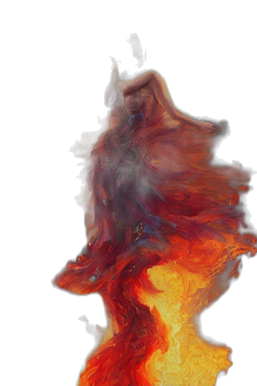 dragon, dress, hair, mask transparent PNG cut-out