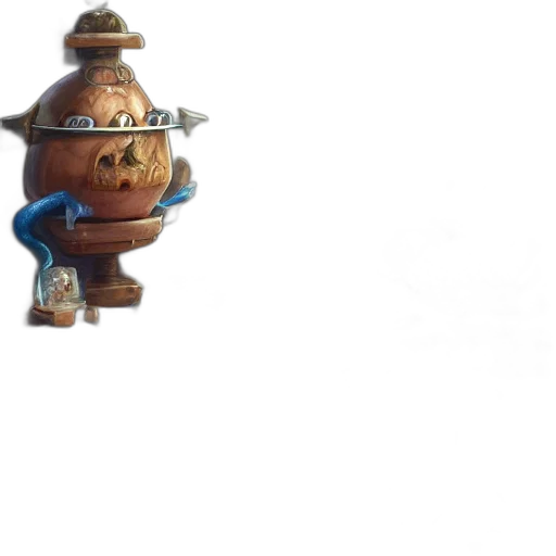 staff, robot, weapon, bottle, 3d render, concept art, fantasy art, photorealistic transparent PNG cut-out