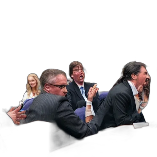 staff, hair, furniture, jacket, fire, courtroom, scene, trump transparent PNG cut-out