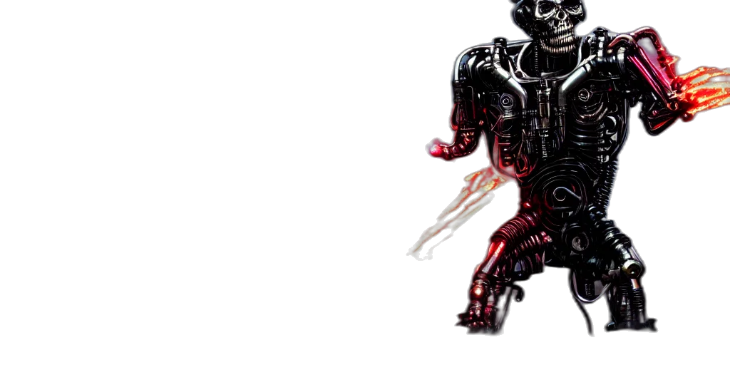 robot, creature, animal, weapon, 3d render, concept art, cyberpunk, pixel art transparent PNG cut-out