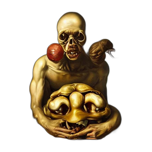 food, mask, face, creature, concept art, photorealistic, fantasy art, pixel art transparent PNG cut-out