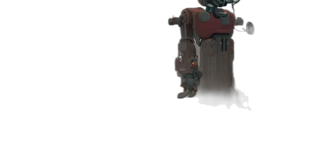 robot, weapon, staff, creature transparent PNG cut-out