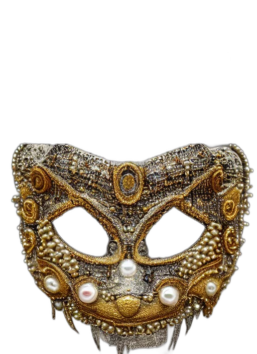 mask, jewelry, crown, face, hyperrealism, detailed, textures, award transparent PNG cut-out