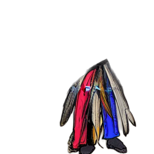 jacket, shoes, umbrella, mask, concept art, 3d render, pixel art, fantasy art transparent PNG cut-out