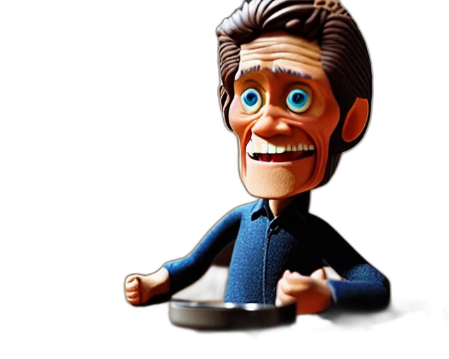 robot, face, 3d render, cartoon, photorealistic, concept art, willem, dafoe transparent PNG cut-out