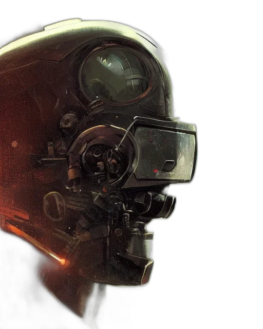 robot, mask, face, cyberpunk transparent PNG cut-out