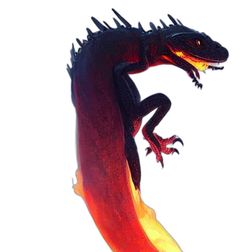 dragon, creature, animal, staff transparent PNG cut-out