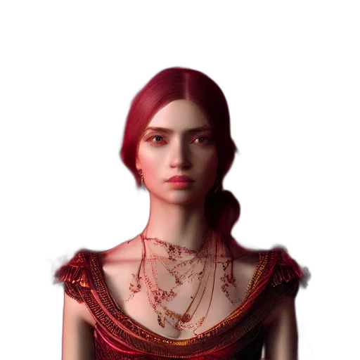 dress, jewelry, face, crown transparent PNG cut-out