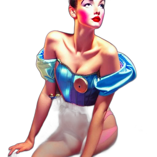 dress, robot, staff, concept art transparent PNG cut-out