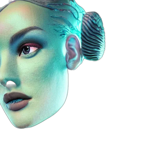 mask, face, robot, hair transparent PNG cut-out