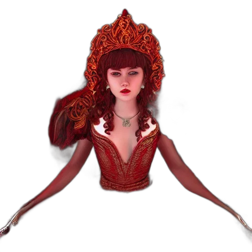 crown, staff, hat, hair, 3d render, fantasy art, concept art, photorealistic transparent PNG cut-out