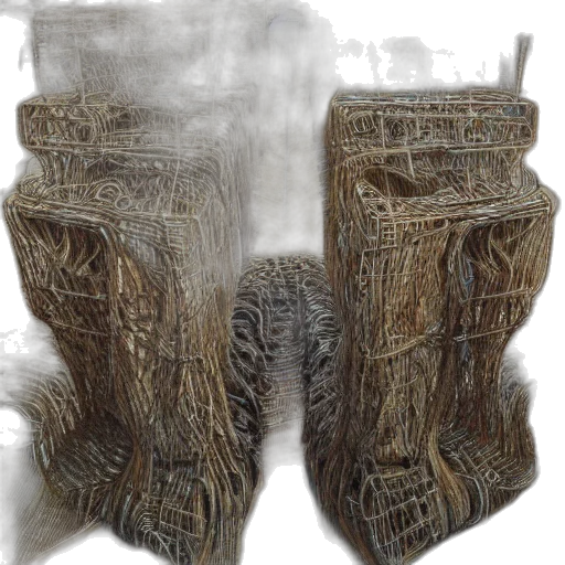 shoes, furniture, crown, hair, 3d render, concept art, photorealistic, fantasy art transparent PNG cut-out