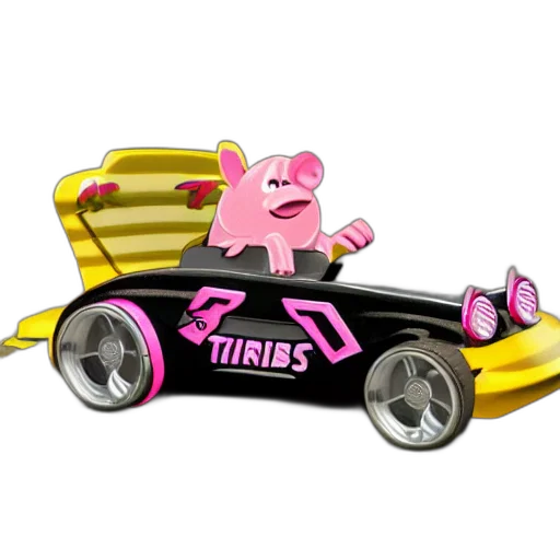 car, animal, concept art, 3d render, turbo, swine transparent PNG cut-out