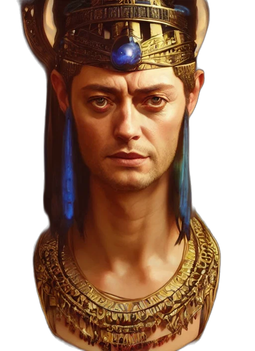 crown, face, mask, staff transparent PNG cut-out