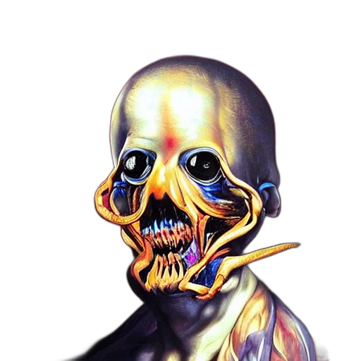 mask, face, creature, photorealistic, concept art, watercolor, fantasy art, golden transparent PNG cut-out