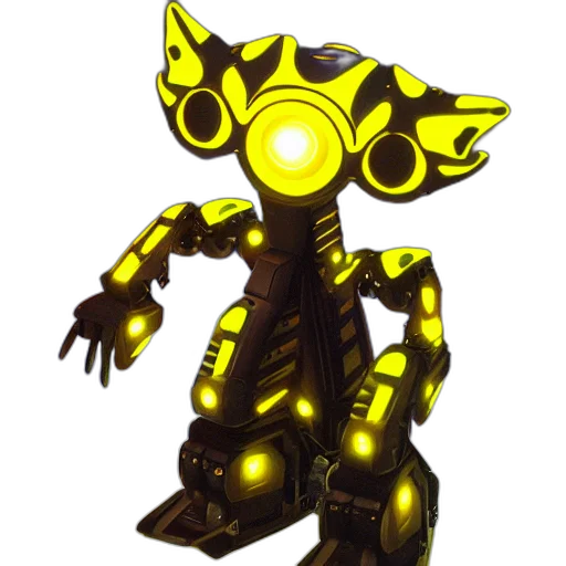 robot, staff, creature, weapon transparent PNG cut-out