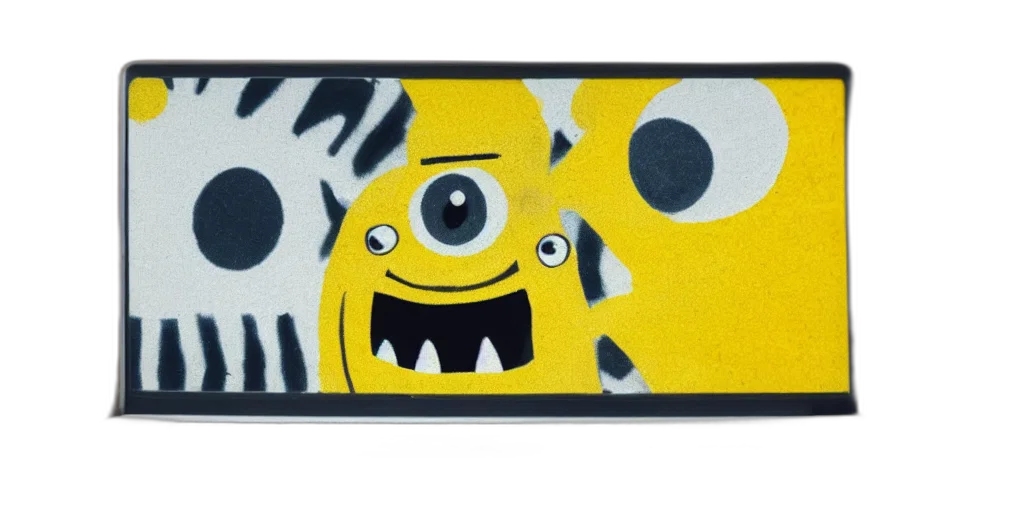 mask, face, animal, staff, yellow, striped, monster, panic transparent PNG cut-out