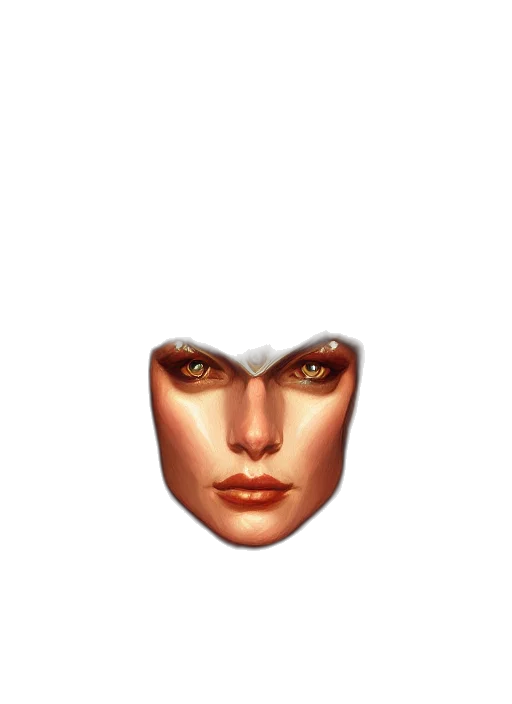 face, mask, hat, crown, 3d render, pixel art, photorealistic, concept art transparent PNG cut-out