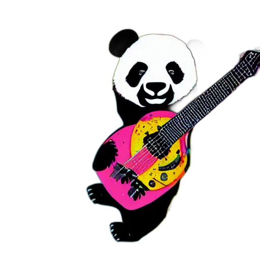 animal, 3d render, pixel art, photorealistic, concept art, colorful, illustration, panda transparent PNG cut-out