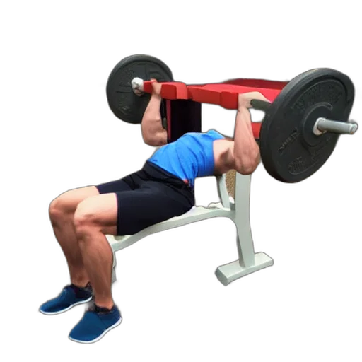 butterfly, doing, bench, presses transparent PNG cut-out